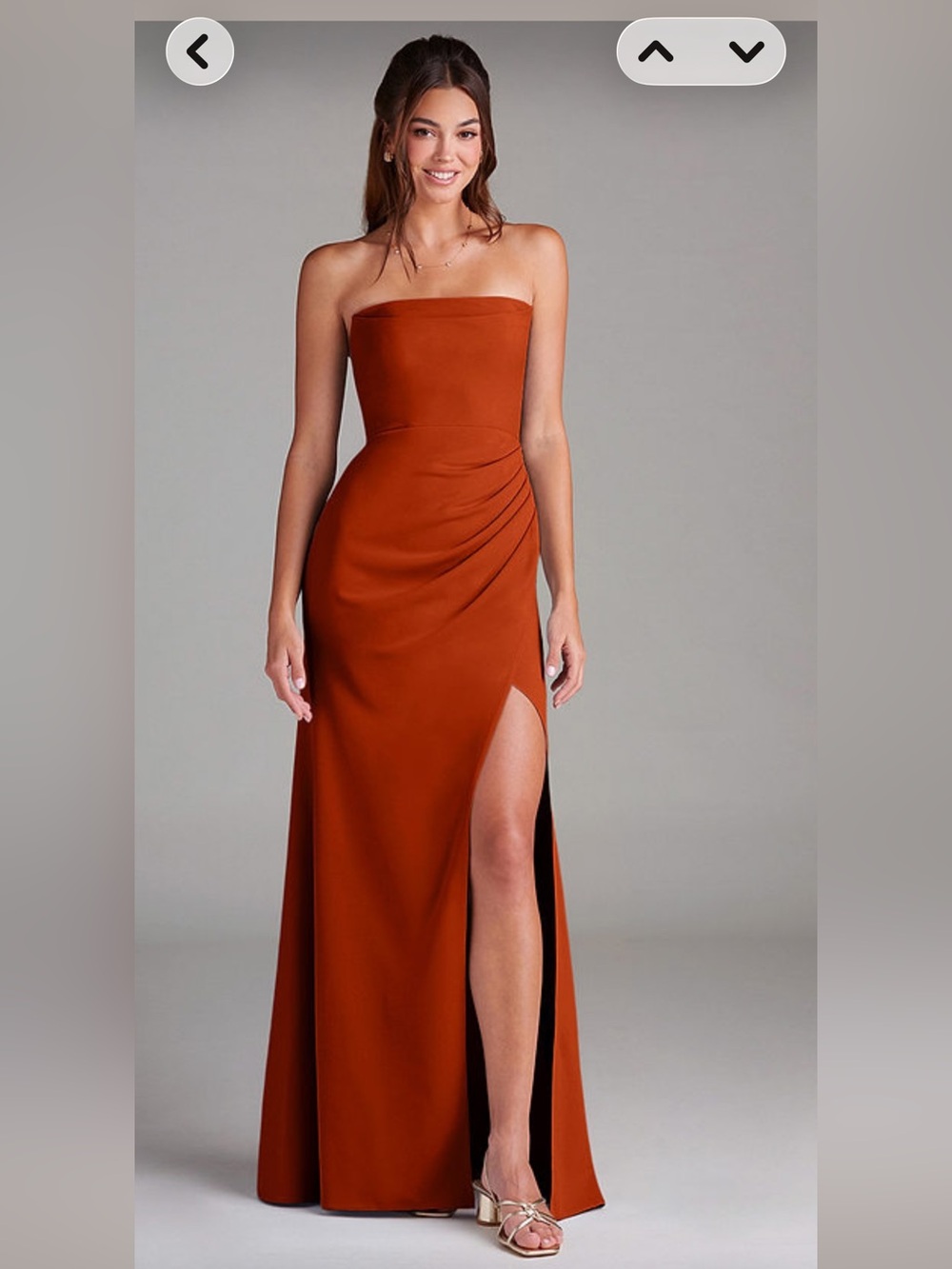 Azazie Leonis Dress in Paprika Size A8